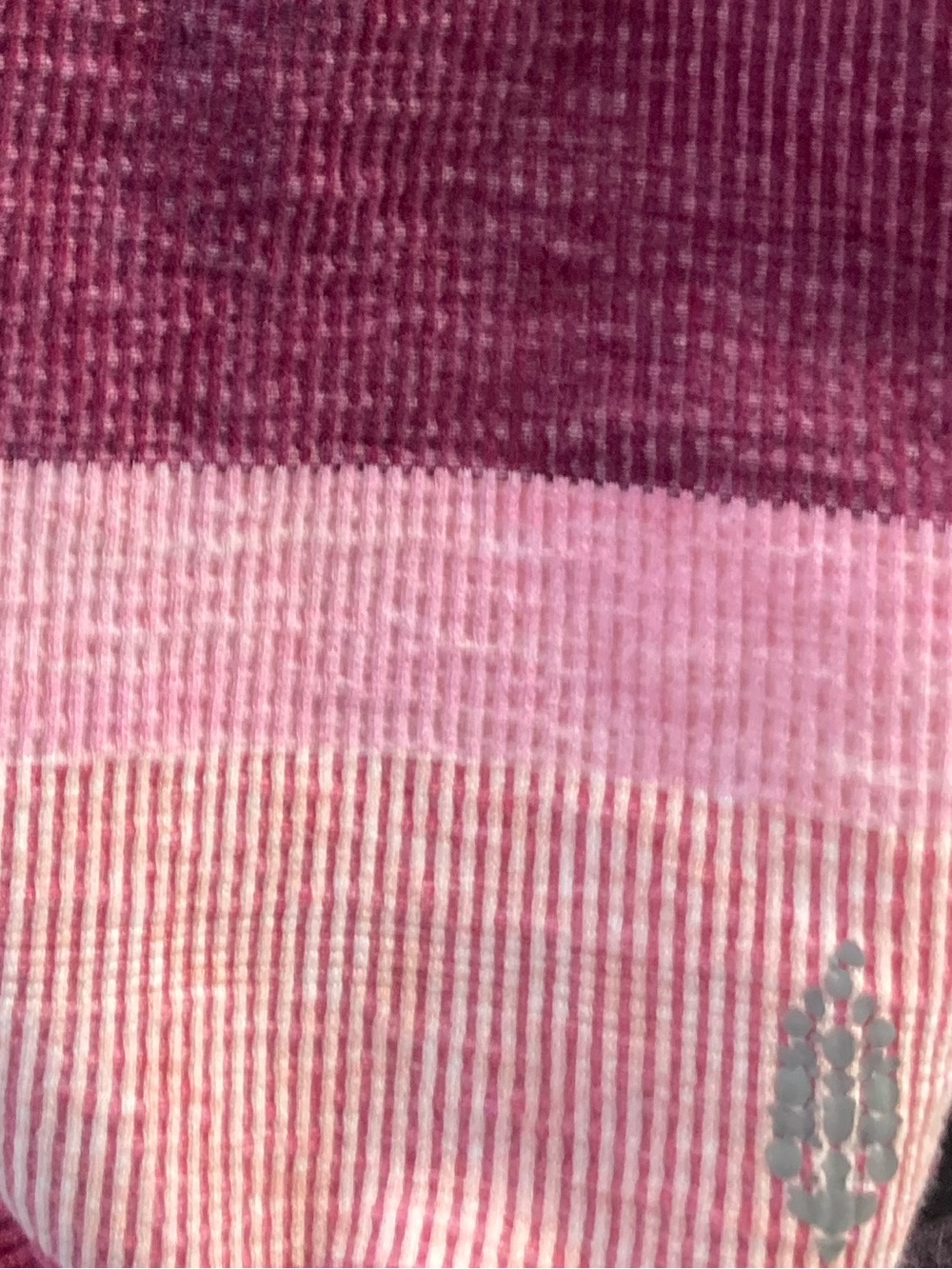 FP Movement by Free People Pink and Rose Stripe Ribbed Crop top - Picture 2 of 6